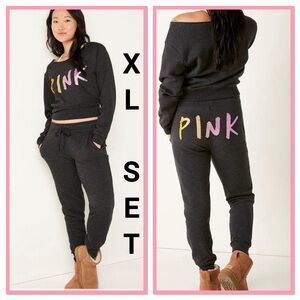 NWT VS PINK BRUSHED GRADIENT LOGO SET